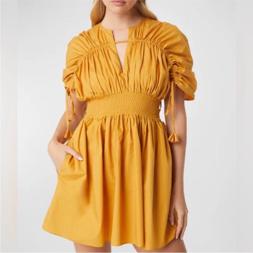 Misa Los Angeles Mustard Mini Dress